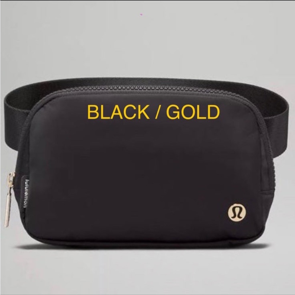 NEW LULULEMON Everywhere Belt Bag 1L Black Gold